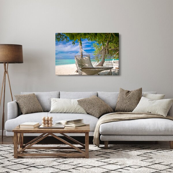 Slika - Viseća mreža na plaži (90x60 cm)