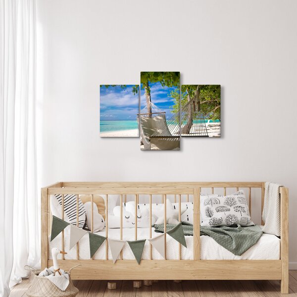 Slika - Viseća mreža na plaži (90x60 cm)