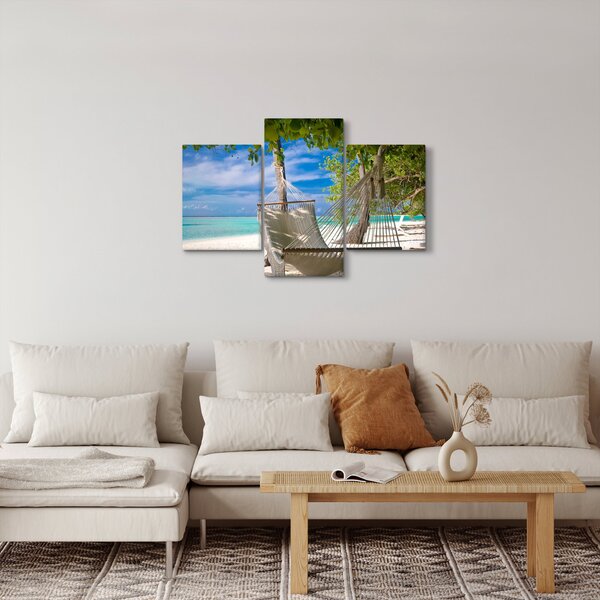 Slika - Viseća mreža na plaži (90x60 cm)