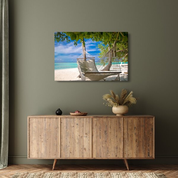 Slika - Viseća mreža na plaži (90x60 cm)