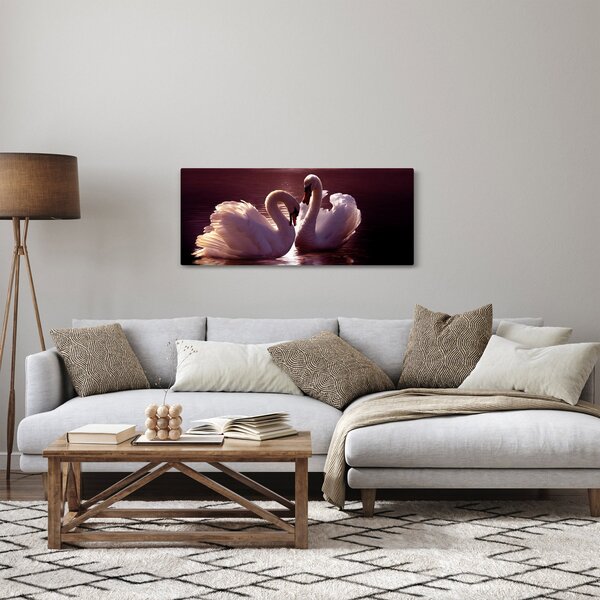 Slika - Labudovi na jezeru (120x50 cm)