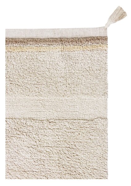 Krem periv/ručno rađen pamučan tepih 170x240 cm Bloom Natural – Lorena Canals