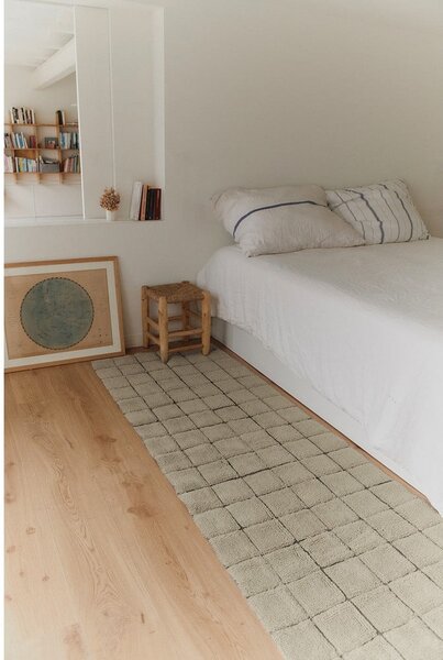 Bež ručno rađena vunena staza 80x230 cm Mosaic Sandstone – Lorena Canals