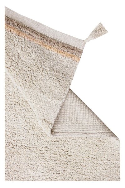 Krem periv/ručno rađen pamučan tepih 170x240 cm Bloom Natural – Lorena Canals