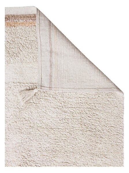 Krem periv/ručno rađen pamučan tepih 170x240 cm Bloom Natural – Lorena Canals