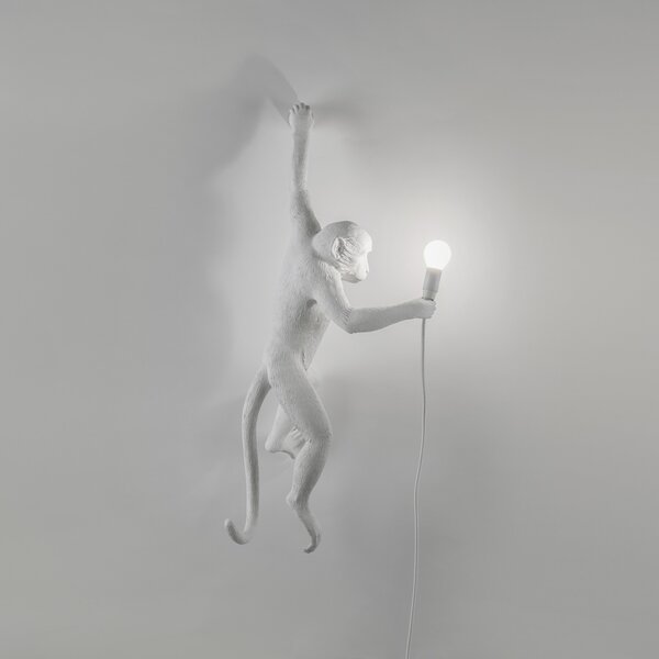 Stolne Lampa SELETTI, Monkey Lamp, Bijela, Dnevna soba, Plastika, Dizajn