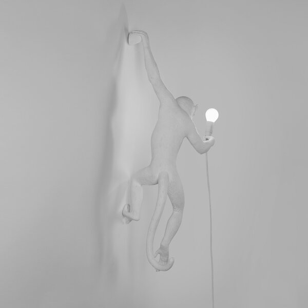 Stolne Lampa SELETTI, Monkey Lamp, Bijela, Dnevna soba, Plastika, Dizajn