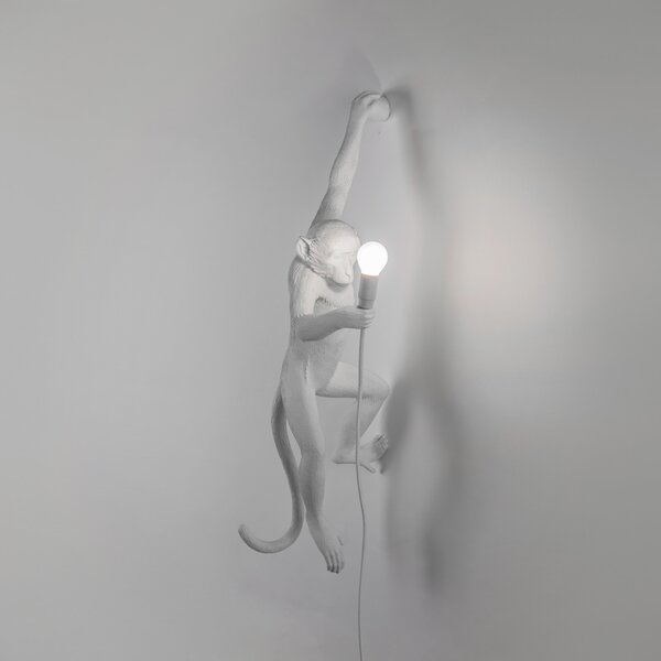 Stolne Lampa SELETTI, Monkey Lamp, Bijela, Dnevna soba, Plastika, Dizajn