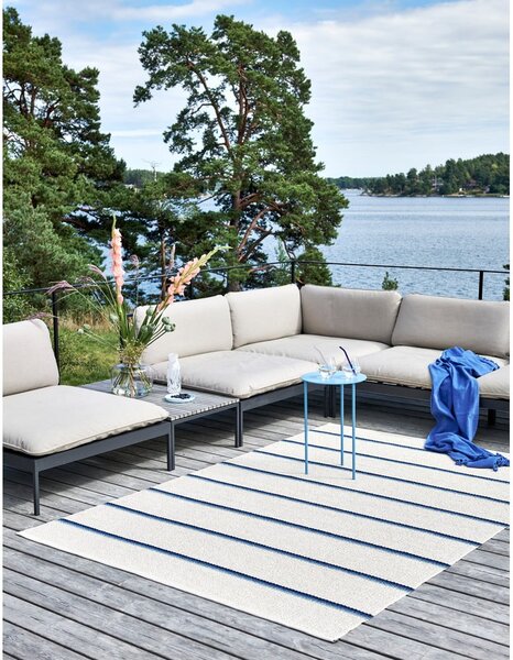 Plava/krem unutarnja i vanjska staza 70x180 cm Olle Blue Vanilla – Pappelina