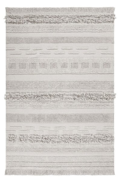 Svijetlo sivi/krem periv/ručno rađen pamučan tepih 140x200 cm Air Natural – Lorena Canals