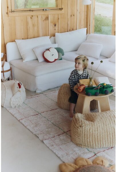 Krem periv/ručno rađen pamučan tepih 90x130 cm Color Lines – Lorena Canals