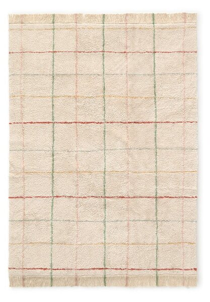Krem periv/ručno rađen pamučan tepih 90x130 cm Color Lines – Lorena Canals