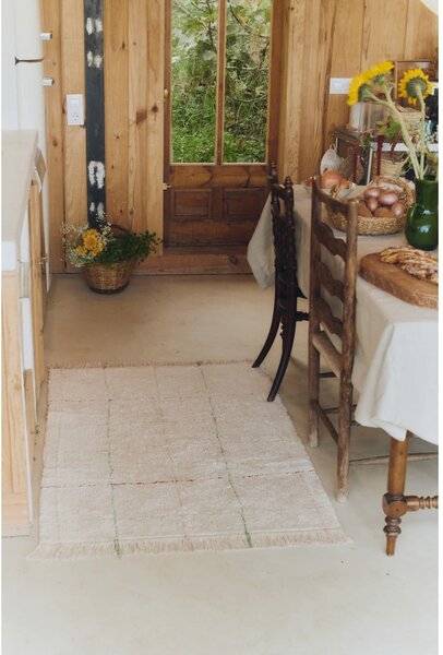 Krem periv/ručno rađen pamučan tepih 90x130 cm Color Lines – Lorena Canals