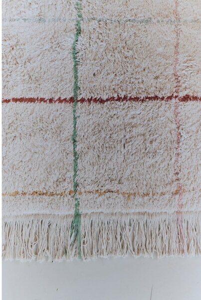 Krem periv/ručno rađen pamučan tepih 90x130 cm Color Lines – Lorena Canals