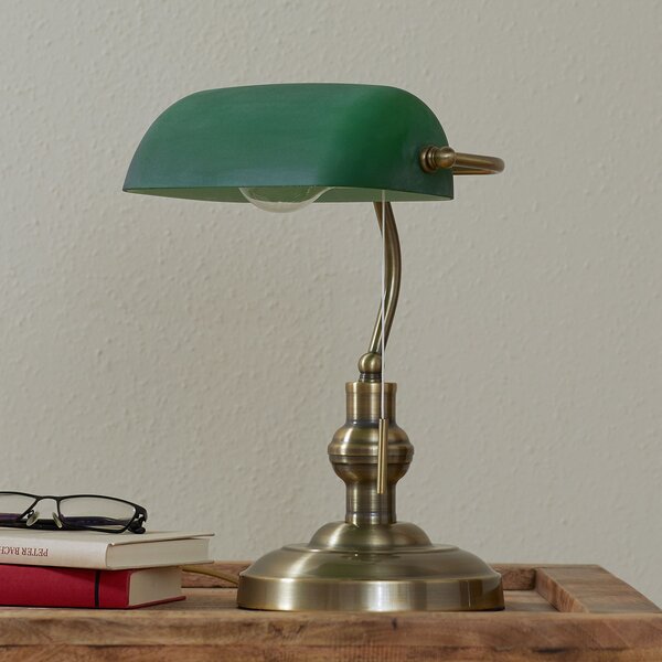 Stolne Lampa Lindby, Milenka, Bronca / stari mesing, Dnevna soba, Metal, Antički