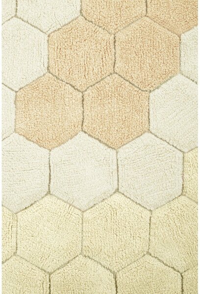 Oker žuti periv/ručno rađen pamučan okrugao tepih ø 140 cm Honeycomb Golden – Lorena Canals