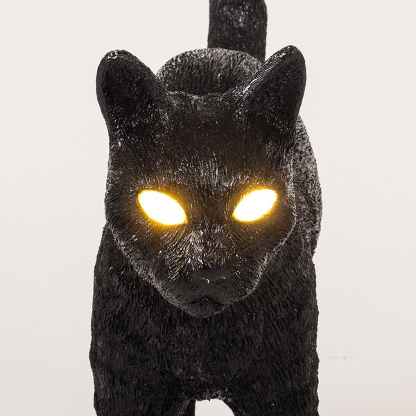 Stolne Lampa SELETTI, Jobby The Cat, prigušiv, Crno, Dnevna soba, Plastika, Dizajn