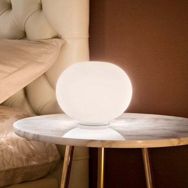 Stolne Lampa FLOS, GLO-BALL, prigušiv, Bijela, Dnevna soba, Staklo, Dizajn