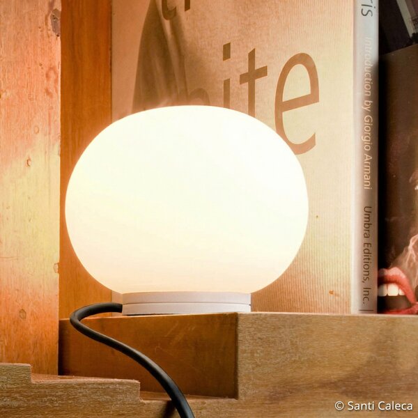Stolne Lampa FLOS, GLO-BALL, prigušiv, Bijela, Dnevna soba, Staklo, Dizajn