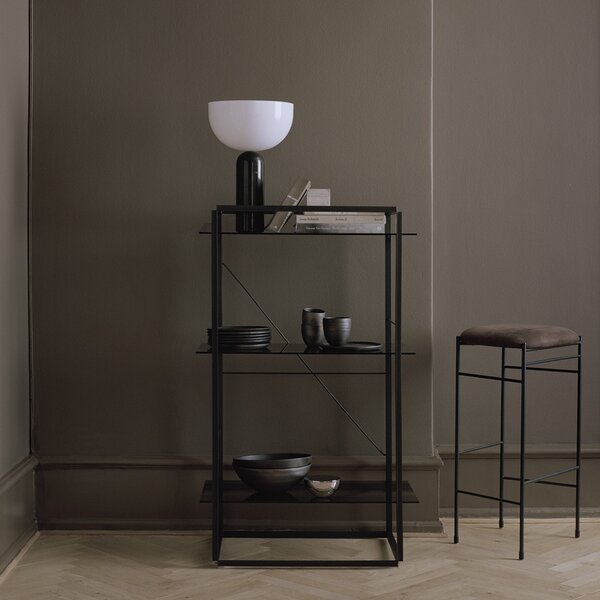 Stolne Lampa New Works, Kizu Large, Crno, Dnevna soba, Kamen, Dizajn