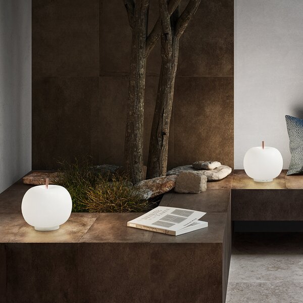 Stolne Lampa kdln, KUSHI 16, Bijela, Dnevna soba, Staklo, Dizajn