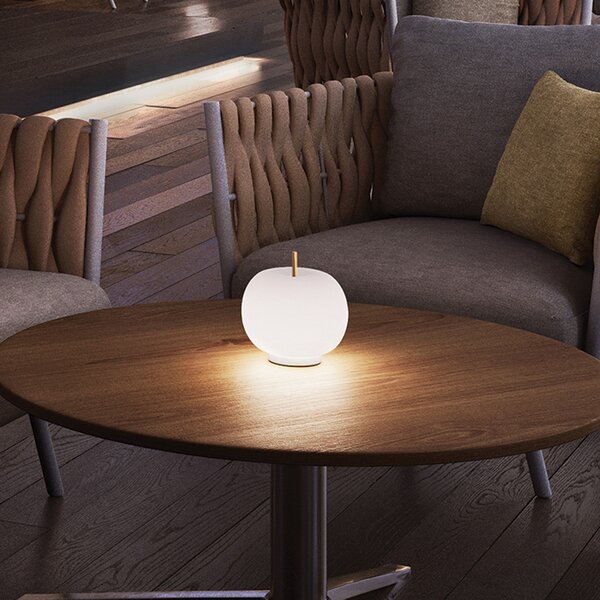 Stolne Lampa kdln, KUSHI 16, Bijela, Dnevna soba, Staklo, Dizajn
