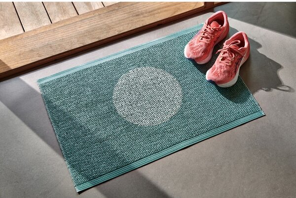 Tirkizni unutarnji i vanjski tepih 70x50 cm Vera Pop Jade – Pappelina