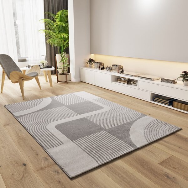 Svijetlo sivi/boje slonovače tepih 80x150 cm Flora – Universal