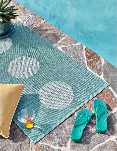 Tirkizni unutarnji i vanjski tepih 70x50 cm Vera Pop Jade – Pappelina