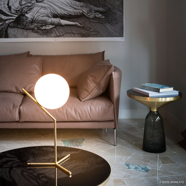 Stolne Lampa FLOS, IC T1, prigušiv, Zlato / mjed, Dnevna soba, Metal, Dizajn