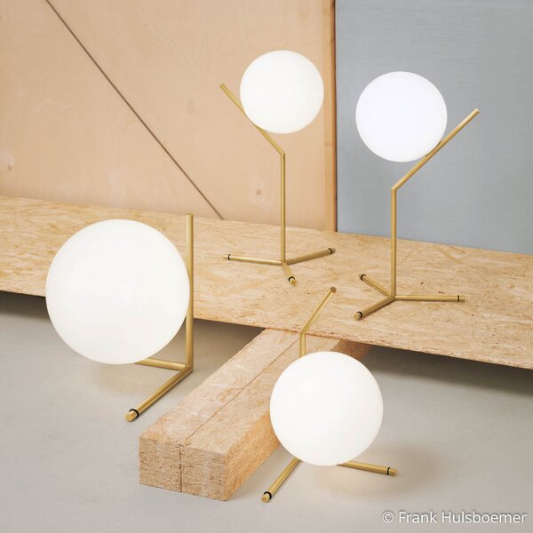 Stolne Lampa FLOS, IC T1, prigušiv, Zlato / mjed, Dnevna soba, Metal, Dizajn