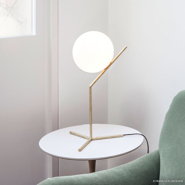 Stolne Lampa FLOS, IC T1, prigušiv, Zlato / mjed, Dnevna soba, Metal, Dizajn