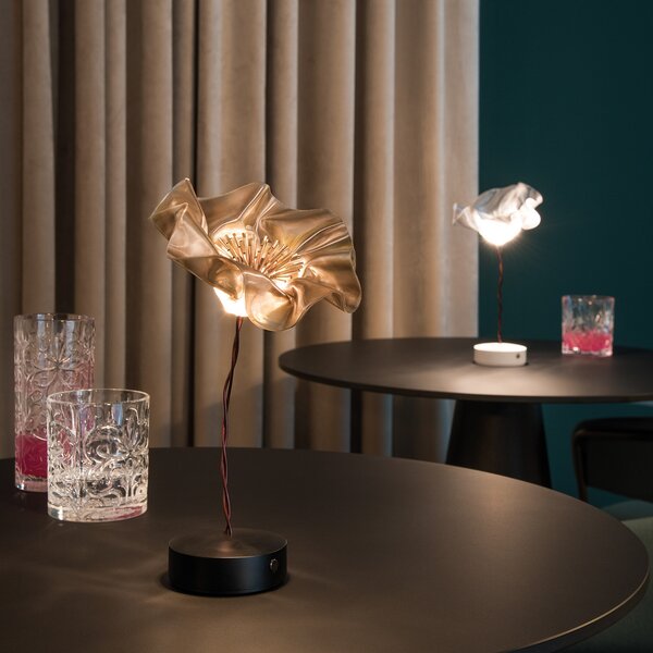 Stolne Lampa Slamp, LaFleur, prigušiv, Zlato / mjed, Dnevna soba, Plastika, Dizajn