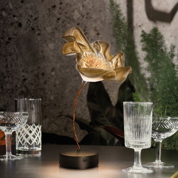 Stolne Lampa Slamp, LaFleur, prigušiv, Zlato / mjed, Dnevna soba, Plastika, Dizajn