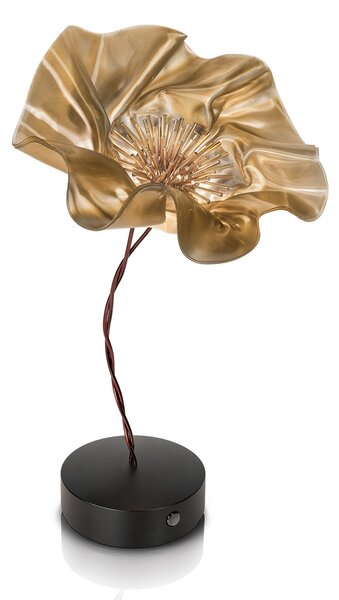 Stolne Lampa Slamp, LaFleur, prigušiv, Zlato / mjed, Dnevna soba, Plastika, Dizajn