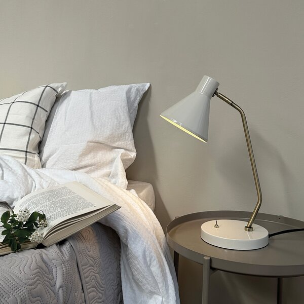 Stolne Lampa Dyberg Larsen, Sleep, Bijela, Dnevna soba, Metal, Dizajn