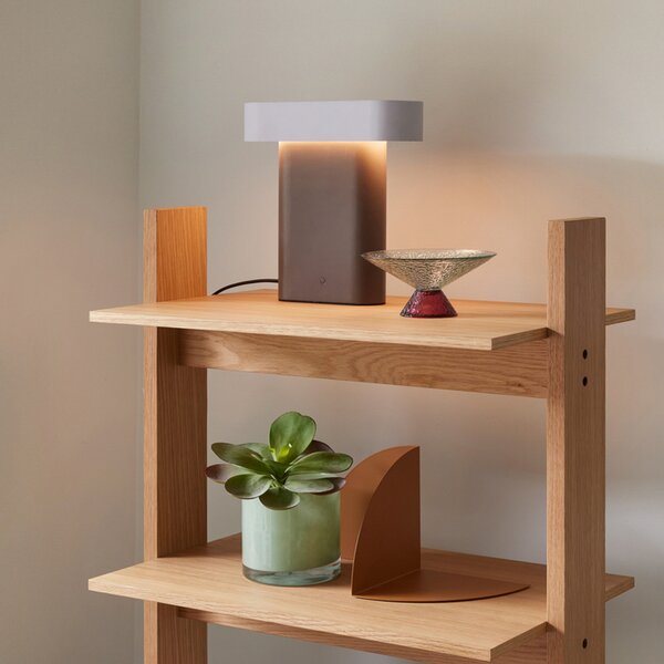 Stolne Lampa Hübsch, Sleek, prigušiv, Smeđa / hrđa, Dnevna soba, Metal, Dizajn