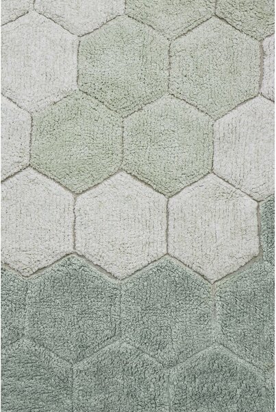 Svijetlo zeleni periv/ručno rađen pamučan okrugao tepih ø 140 cm Honeycomb Blue Sage – Lorena Canals