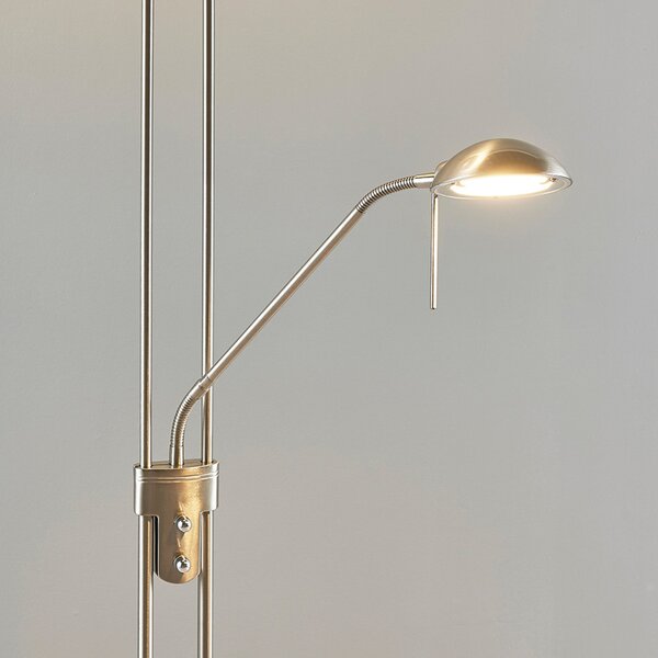 Podne Lampa Lindby, Yveta, prigušiv, Metalik, Dnevna soba, Metal, Moderan