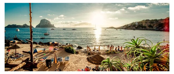 Slika - Plaža s ljudima (120x50 cm)