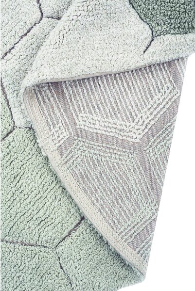 Svijetlo zeleni periv/ručno rađen pamučan okrugao tepih ø 140 cm Honeycomb Blue Sage – Lorena Canals