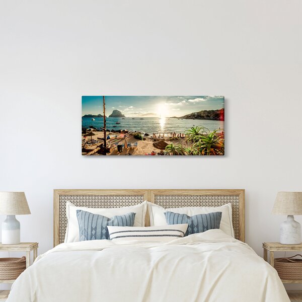 Slika - Plaža s ljudima (120x50 cm)