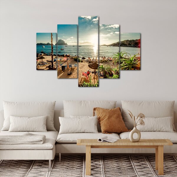 Slika - Plaža s ljudima (150x105 cm)