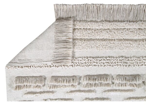 Svijetlo sivi/krem periv/ručno rađen pamučan tepih 140x200 cm Air Natural – Lorena Canals