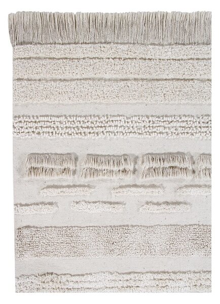 Svijetlo sivi/krem periv/ručno rađen pamučan tepih 140x200 cm Air Natural – Lorena Canals