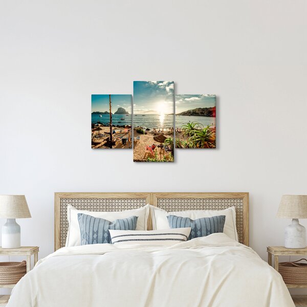 Slika - Plaža s ljudima (90x60 cm)
