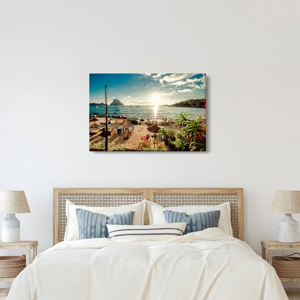 Slika - Plaža s ljudima (90x60 cm)