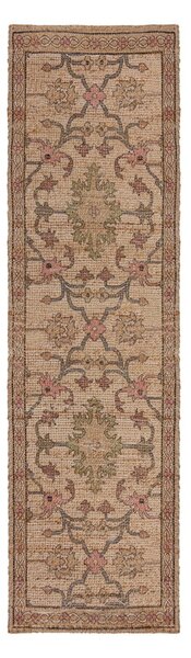 Ručno rađena staza od mješavine jute u prirodnoj boji 60x230 cm Celine Jute Global – Flair Rugs