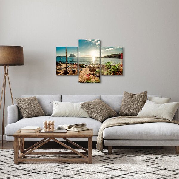 Slika - Plaža s ljudima (90x60 cm)