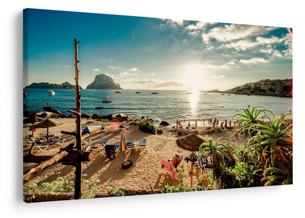 Slika - Plaža s ljudima (90x60 cm)